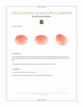 1.04 Ct. Orange Cabochon Coral from Italy Appraisal
