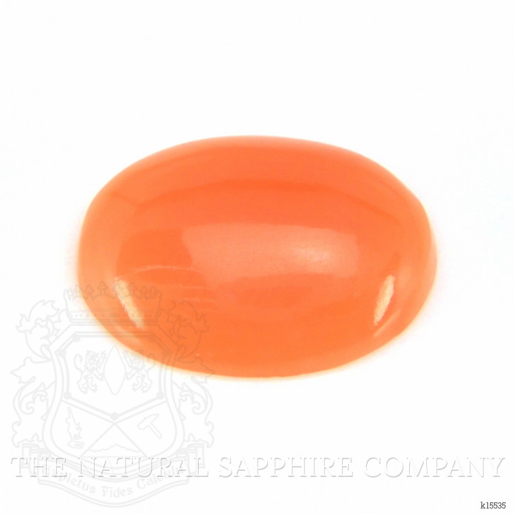 1.06 Ct. Orange Cabochon Coral from Italy