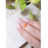 1.06 Ct. Orange Cabochon Coral from Italy Life Style