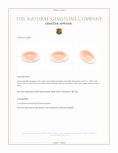 0.22 Ct. Orange Cabochon Coral from Italy Appraisal