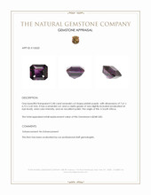 2.48 Ct. Pinkish Purple Spinel from South Africa Appraisal