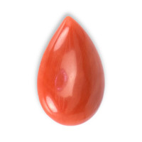 3.29 Ct. Cabochon Coral from Italy Video