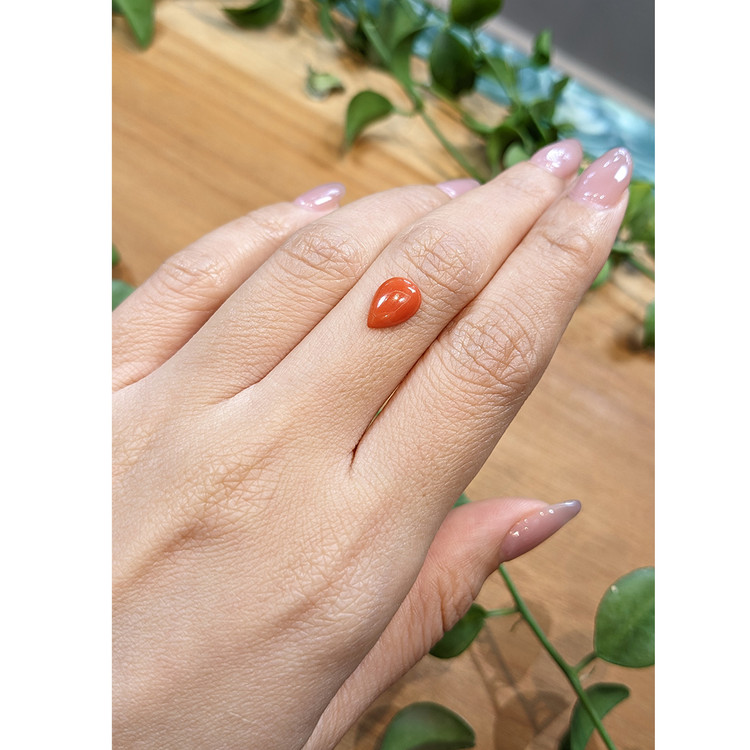 1.21 Ct. Cabochon Coral from Italy