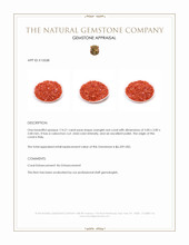 114.21 Ct. Cabochon Coral from Italy Appraisal