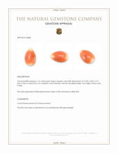 1.41 Ct. Cabochon Coral from Italy Appraisal