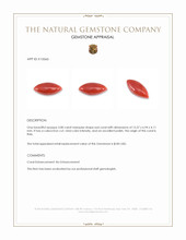 3.08 Ct. Cabochon Coral from Italy Appraisal