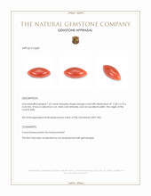 1.62 Ct. Salmon (Orange) Cabochon Coral from Italy Appraisal