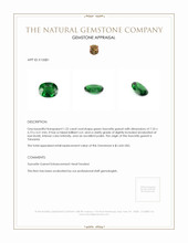 1.22 Ct. Tsavorite Garnet from Tanzania Appraisal