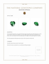 1.52 Ct. Tsavorite Garnet from Tanzania Appraisal