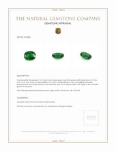 1.27 Ct. Tsavorite Garnet from Tanzania Appraisal