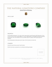 1.39 Ct. Tsavorite Garnet from Tanzania Appraisal