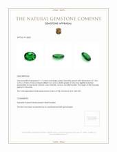 1.17 Ct. Tsavorite Garnet from Tanzania Appraisal