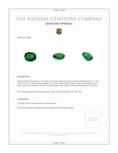 1.33 Ct. Tsavorite Garnet from Tanzania Appraisal