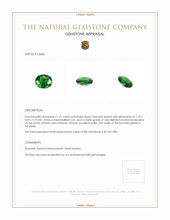 1.27 Ct. Tsavorite Garnet from Tanzania Appraisal