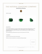 1.33 Ct. Tsavorite Garnet from Tanzania Appraisal