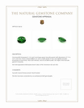 1.24 Ct. Tsavorite Garnet from Tanzania Appraisal