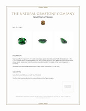 1.18 Ct. Tsavorite Garnet from Tanzania Appraisal