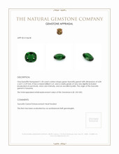 1.30 Ct. Tsavorite Garnet from Tanzania Appraisal
