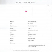 2.11 Ct. Pink Spinel from Tanzania Pdf