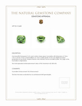 2.42 Ct. Green Tourmaline from Afghanistan Appraisal
