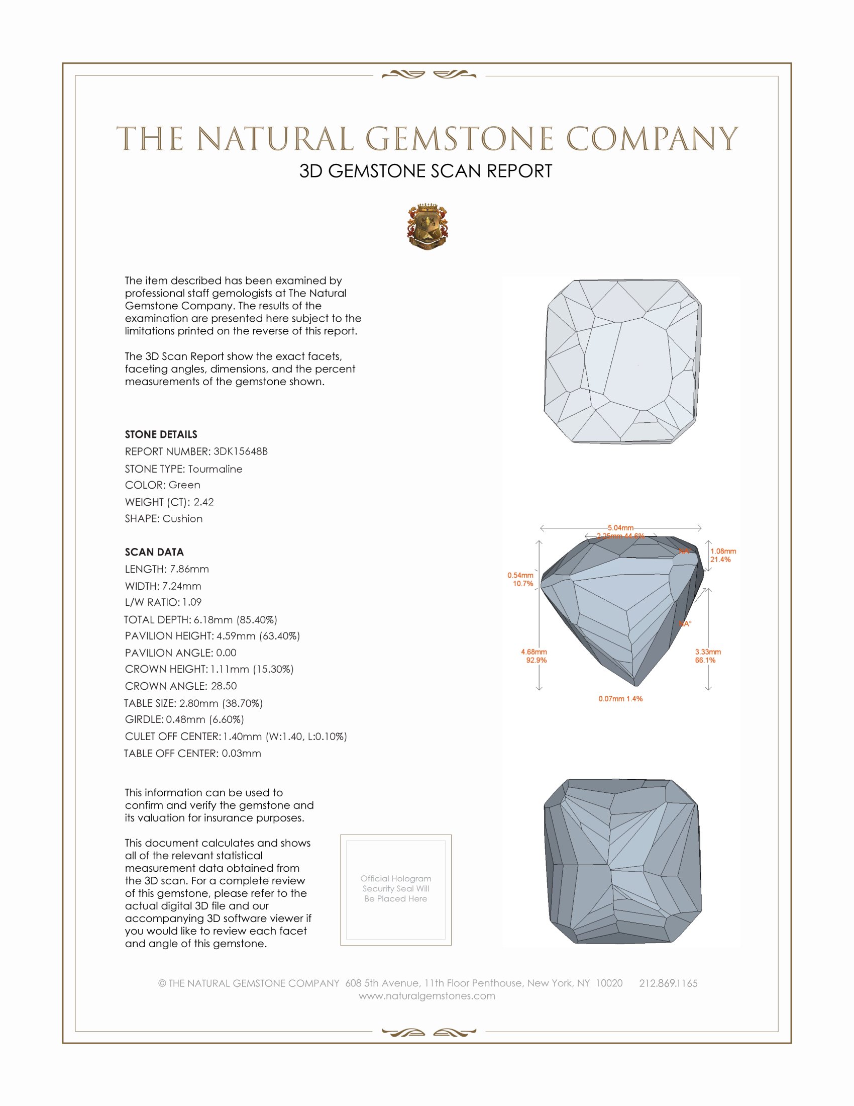 2.42 Ct. Tourmaline from Afghanistan