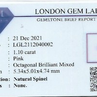 1.10 Ct. Pink Spinel from Tanzania Pdf