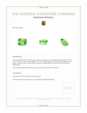 2.39 Ct. Green Tourmaline from Afghanistan Appraisal