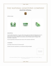 1.75 Ct. Green Tourmaline from Afghanistan Appraisal