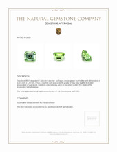 1.66 Ct. Green Tourmaline from Afghanistan Appraisal