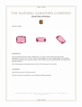 2.10 Ct. Pink Spinel from Tanzania Appraisal