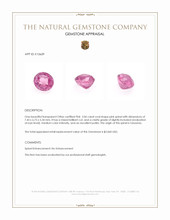 2.06 Ct. Pink Spinel from Tanzania Appraisal