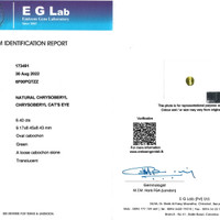 6.40 Ct. Cabochon Chrysoberyl from Ceylon (Sri Lanka) Scan Report