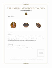 4.44 Ct. Cabochon Chrysoberyl from Ceylon (Sri Lanka) Appraisal