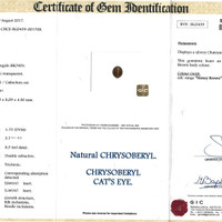 3.63 Ct. Cabochon Chrysoberyl from Ceylon (Sri Lanka) Scan Report