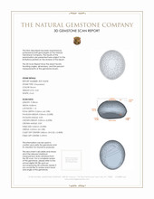 3.63 Ct. Cabochon Chrysoberyl from Ceylon (Sri Lanka) 3 D Scan Report