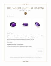 1.78 Ct. Amethyst from Brazil Appraisal