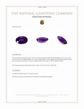 4.34 Ct. Amethyst from Brazil Appraisal