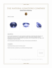 5.01 Ct. Cobalt Spinel from Ceylon (Sri Lanka) Appraisal