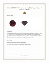 2.06 Ct. Almandine Garnet from Ceylon (Sri Lanka) Appraisal
