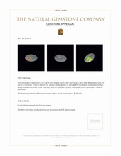 0.35 Ct. Semi-Black Opal from Australia Appraisal