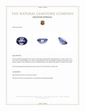 0.64 Ct. Purple Spinel from Ceylon (Sri Lanka) Appraisal