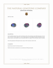 0.46 Ct. Semi-Black Opal from Australia Appraisal