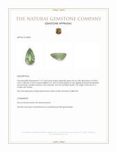 1.27 Ct. Zircon from Ceylon (Sri Lanka) Appraisal