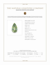 1.27 Ct. Yellowish Green Zircon from Ceylon (Sri Lanka) Scan Report