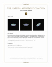 0.64 Ct. Semi-Black Opal from Australia Appraisal
