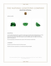 0.91 Ct. Tsavorite Garnet from Madagascar Appraisal