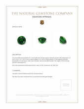 0.91 Ct. Tsavorite Garnet from Madagascar Appraisal
