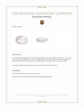 8.26 Ct. Pink Cabochon Rose Quartz from Brazil Appraisal