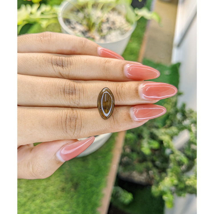 5.97 Ct. Cabochon Smokey Quartz from Brazil