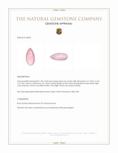 1.85 Ct. Pink Cabochon Rose Quartz from Brazil Appraisal
